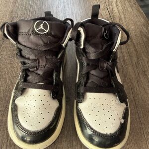 Nike Kids Black and White High-Top Sneakers